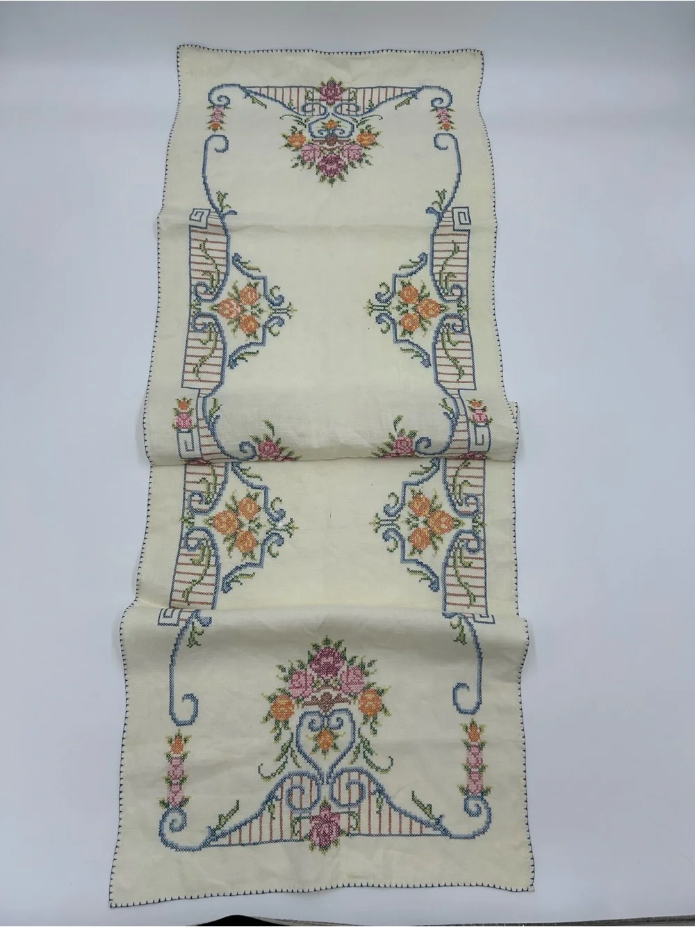 O/S hand stitched